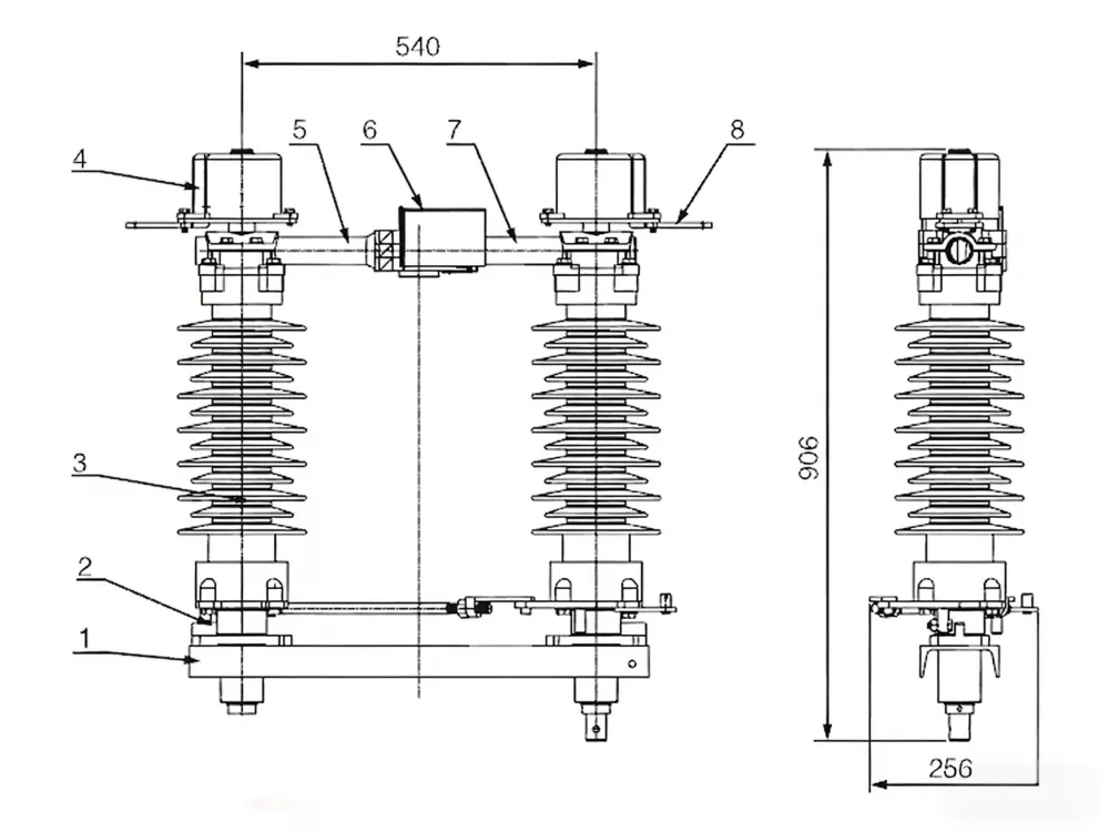 Single Pole Outdoor High Voltage Disconnect Switch