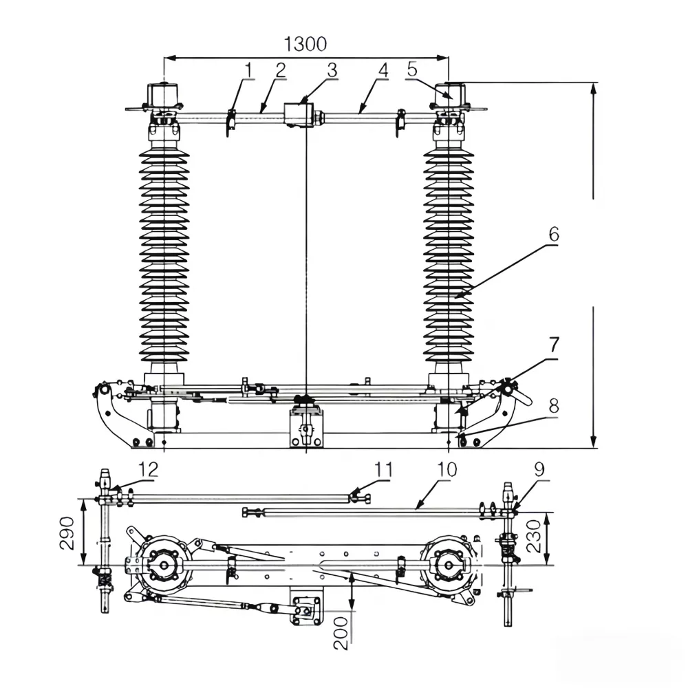 126kV Outdoor High Voltage Disconnect Switch